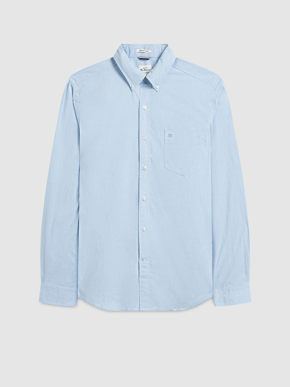 Chemises Ben Sherman Beatnik Wash Long-Sleeve Bleu | BXK-14232449